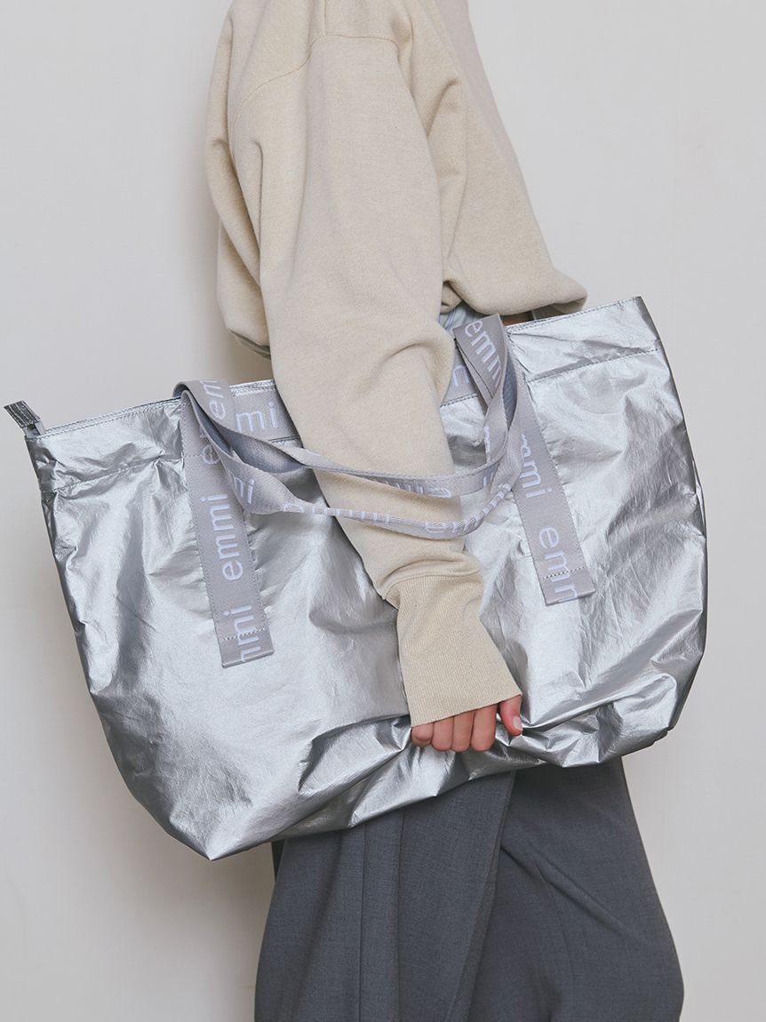 emmi atelier「【ONLINE限定】撥水emmiロゴビックトートバッグ」|トートバッグ|
