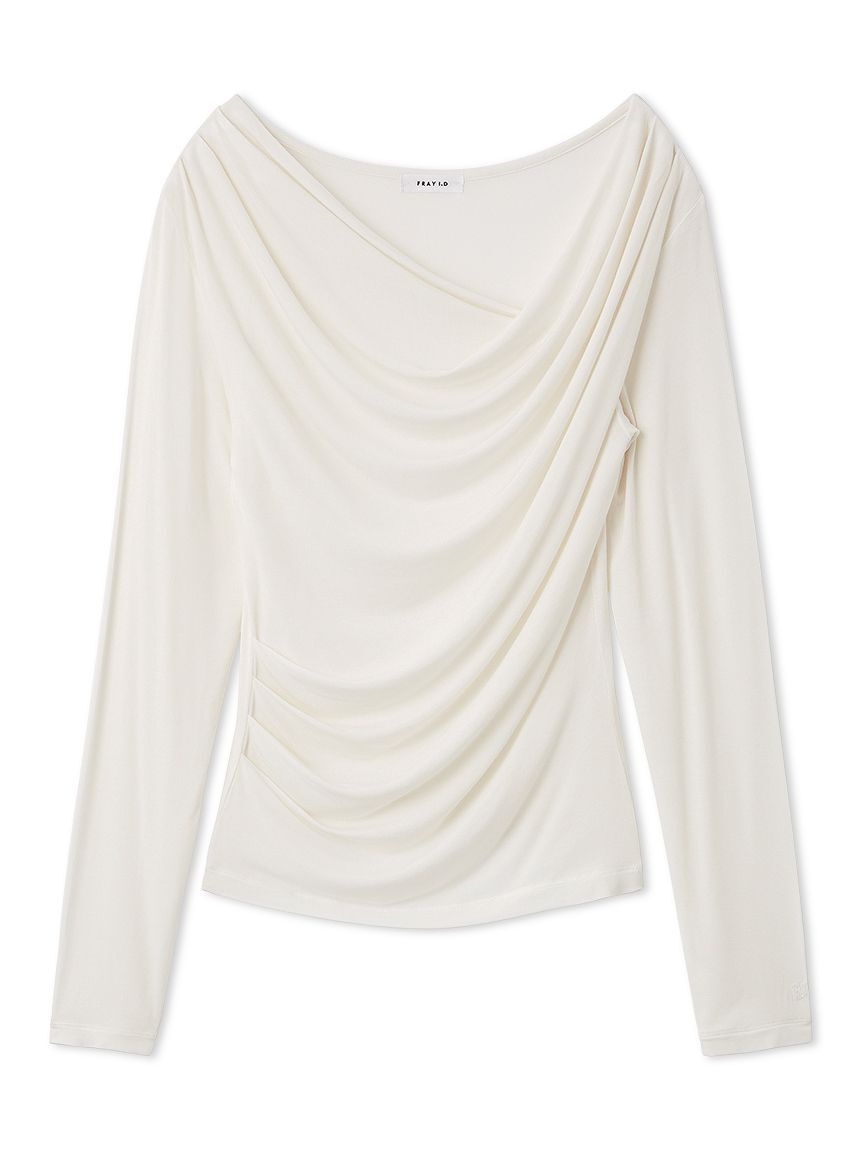 FRAY I.D「2wayデコルテタックドレープトップス」|Tシャツ・カットソー|