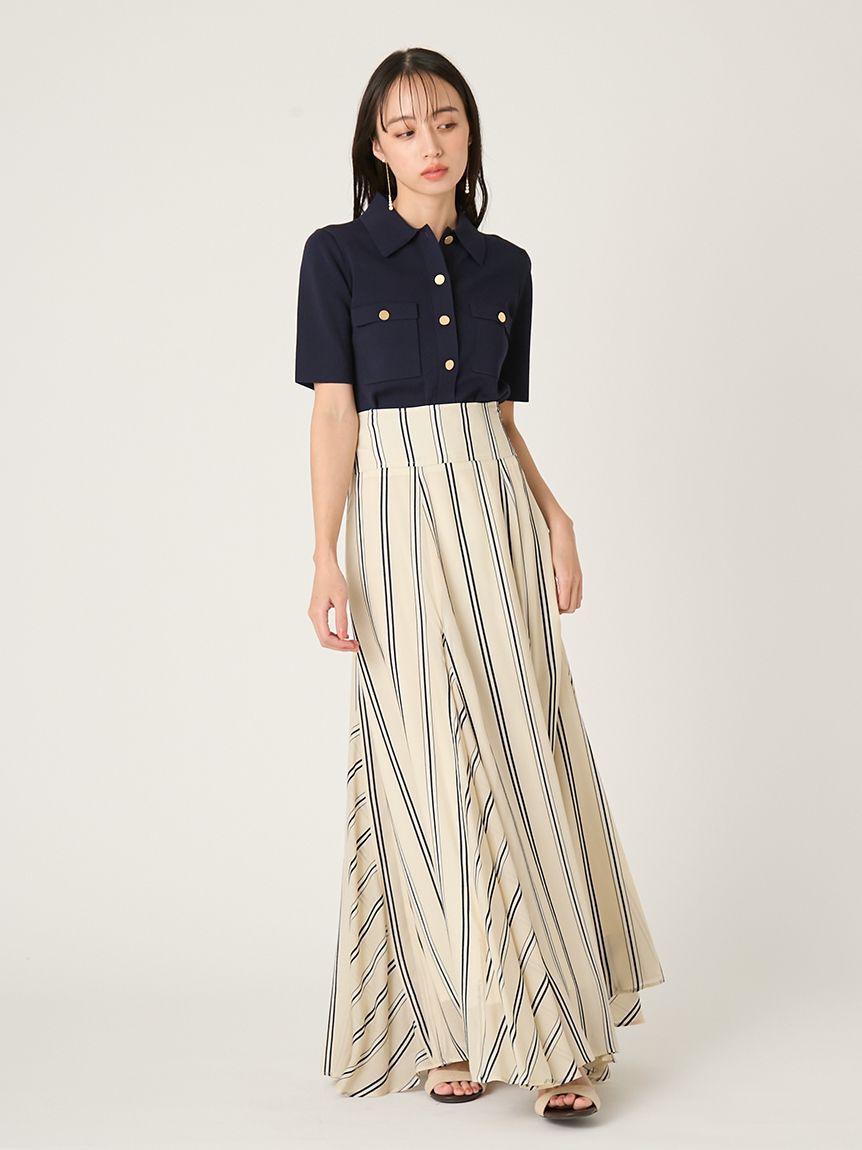 FRAY I.D「ポロカラーハーフスリーブニットカーディガン／ウォッシャブル・接触冷感」|カーディガン|