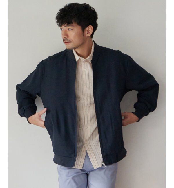 ikka「イージーケアリネンライクブルゾン」|ブルゾン・スタジャン|