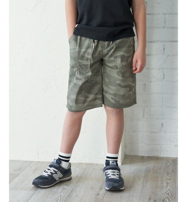 ikka kids「軽量ストレッチリップハーフパンツ（120~160cm）」|その他|オリブグリン