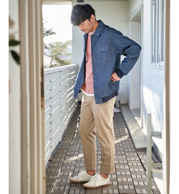 ikka「【雑誌MonoMax5月号掲載】GOKU楽パンツ EASY STRETCH 冷感アンクル「小泉孝太郎さん着用モデル」」|スラックス|