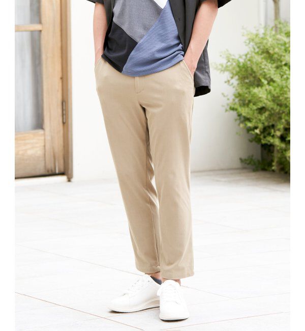 ikka「【雑誌MonoMax5月号掲載】GOKU楽パンツ EASY STRETCH 冷感アンクル「小泉孝太郎さん着用モデル」」|スラックス|