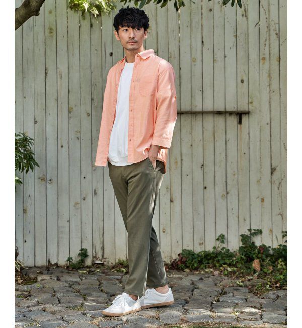 ikka「【雑誌MonoMax5月号掲載】GOKU楽パンツ EASY STRETCH 冷感アンクル「小泉孝太郎さん着用モデル」」|スラックス|