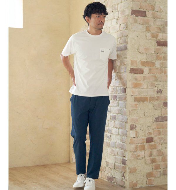 ikka「【雑誌MonoMax5月号掲載】GOKU楽パンツ EASY STRETCH 冷感アンクル「小泉孝太郎さん着用モデル」」|スラックス|