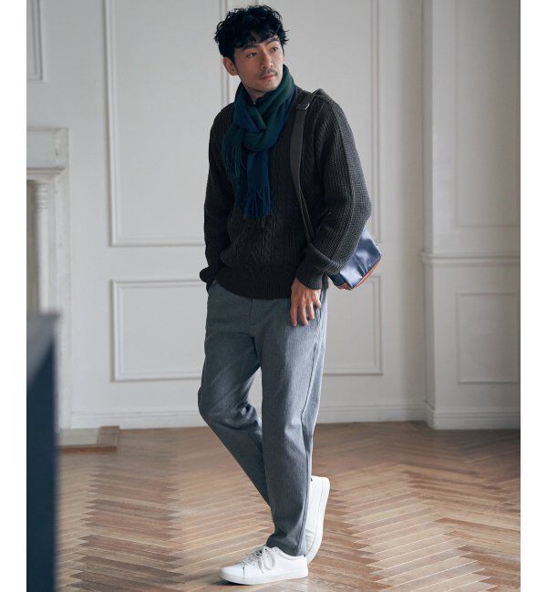 ikka「アランケーブル抗菌リサイクルニット」|プルオーバー|