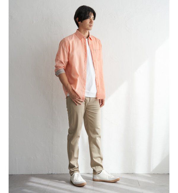 ikka「【雑誌MonoMax5月号掲載】フレンチリネンMIX袖2WAYシャツ【接触冷感】「小泉孝太郎さん着用モデル」」|シャツ・ブラウス|