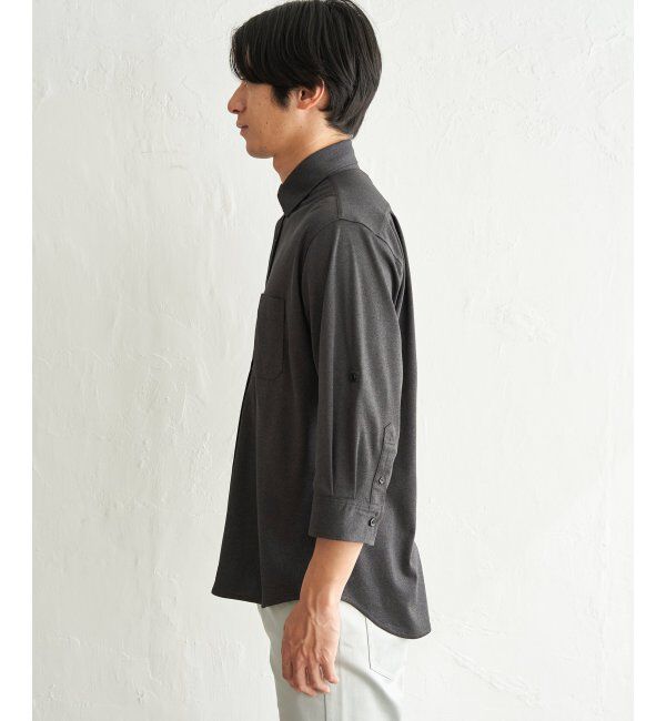 ikka「冷感鹿の子袖2wayスイスカラーシャツ」|シャツ・ブラウス|