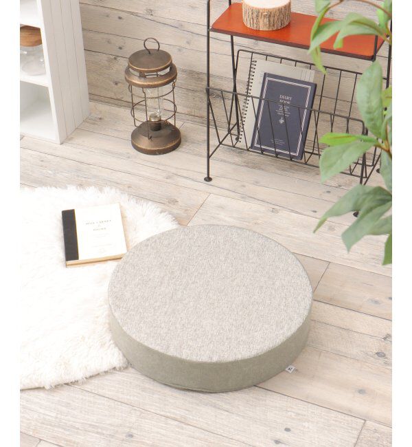 Lbc with Life「ラウンド スラブ&パイルシートクッション H8cm」|クッション・クッションカバー|