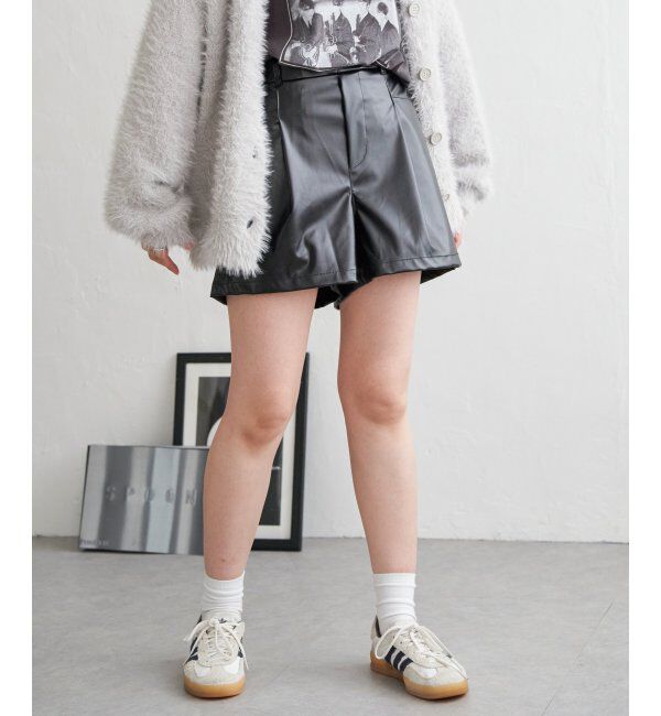 VENCE share style「合皮ショートパンツ」|その他|