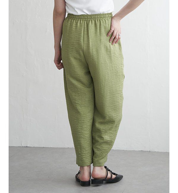 VENCE share style「リネンライクツイルバレルパンツ」|デニム|