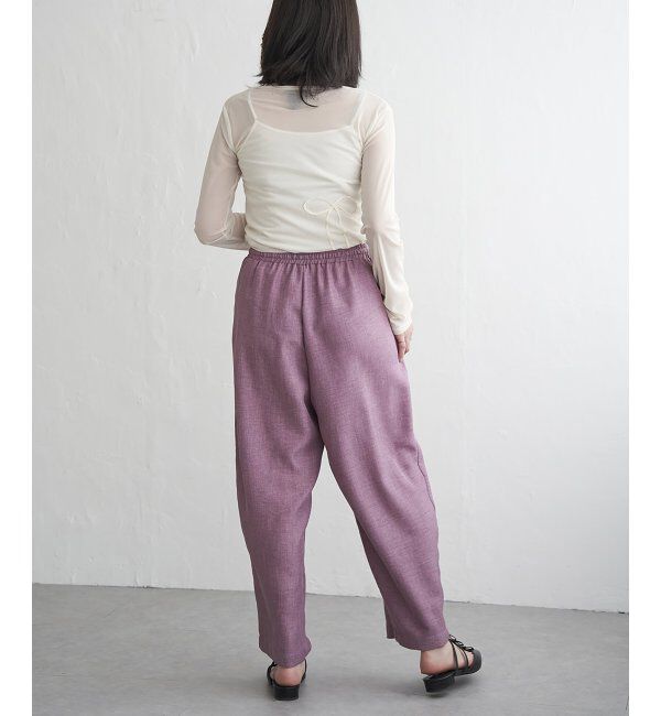 VENCE share style「リネンライクツイルバレルパンツ」|デニム|