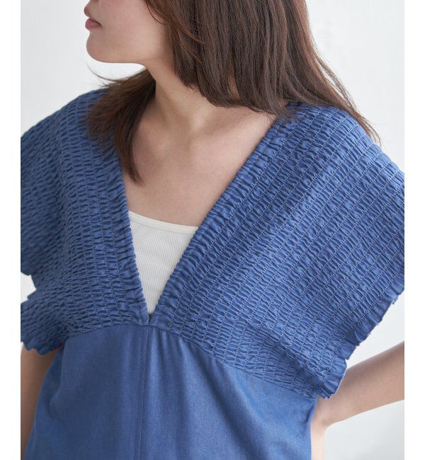 VENCE share style「デニムシャーリングオールインワン」|オールインワン|