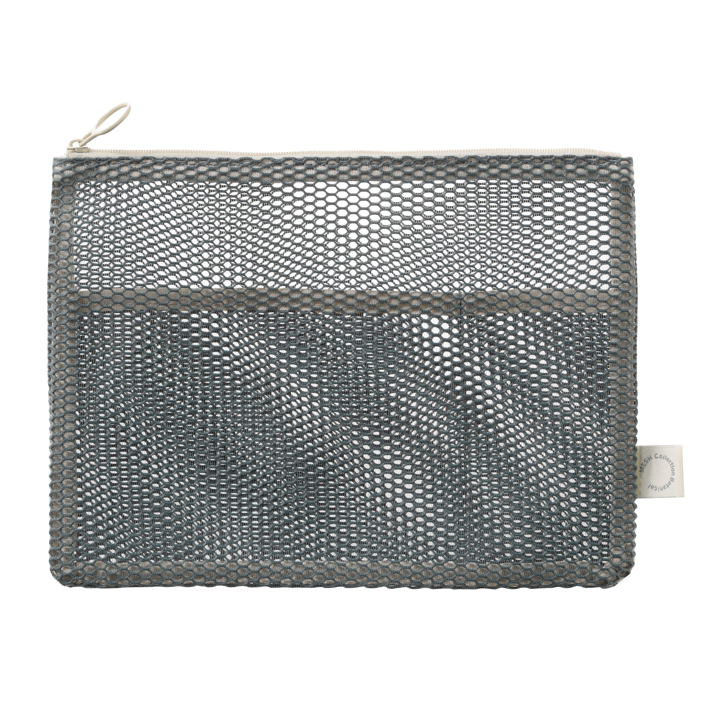  「フラットポーチ・Ａ５／メッシュコレクション」|ポーチ|グレー