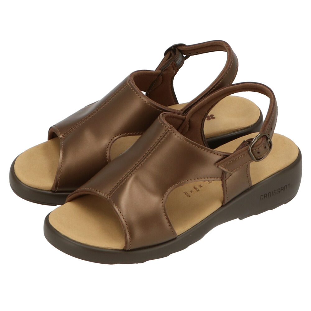 BACKYARD FAMILY「サンダル レディース 歩きやすい 通販 ブランド クロワッサン オフィス 履きやすい」|サンダル|ブラウン3
