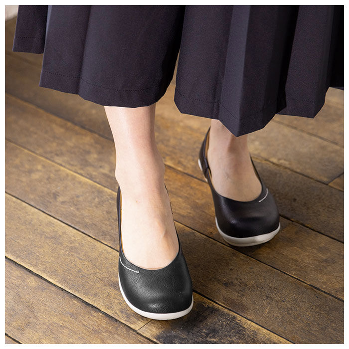 BACKYARD FAMILY「パンプス 痛くない 柔らかい 通販 べったんこ ローヒール スニーカー プレーンパンプス 痛くない」|パンプス|