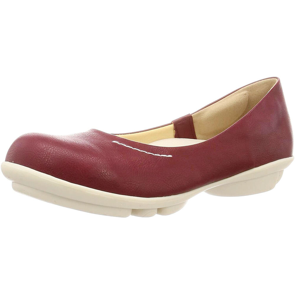 BACKYARD FAMILY「パンプス 痛くない 柔らかい 通販 べったんこ ローヒール スニーカー プレーンパンプス 痛くない」|パンプス|レッド1