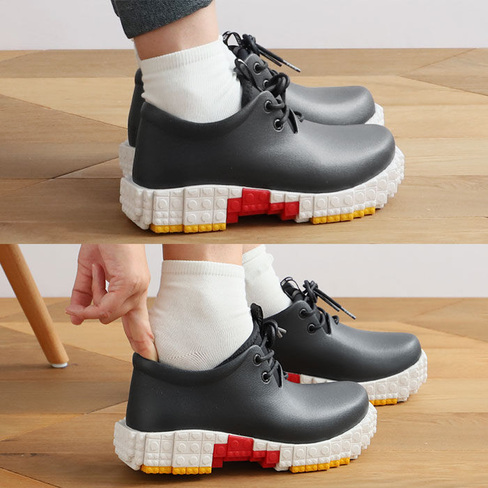 BACKYARD FAMILY「チル ccilu ブロックソール 通販 メンズ レディース ショート 軽量 晴雨兼用 厚底 雨靴」|スリッポン|