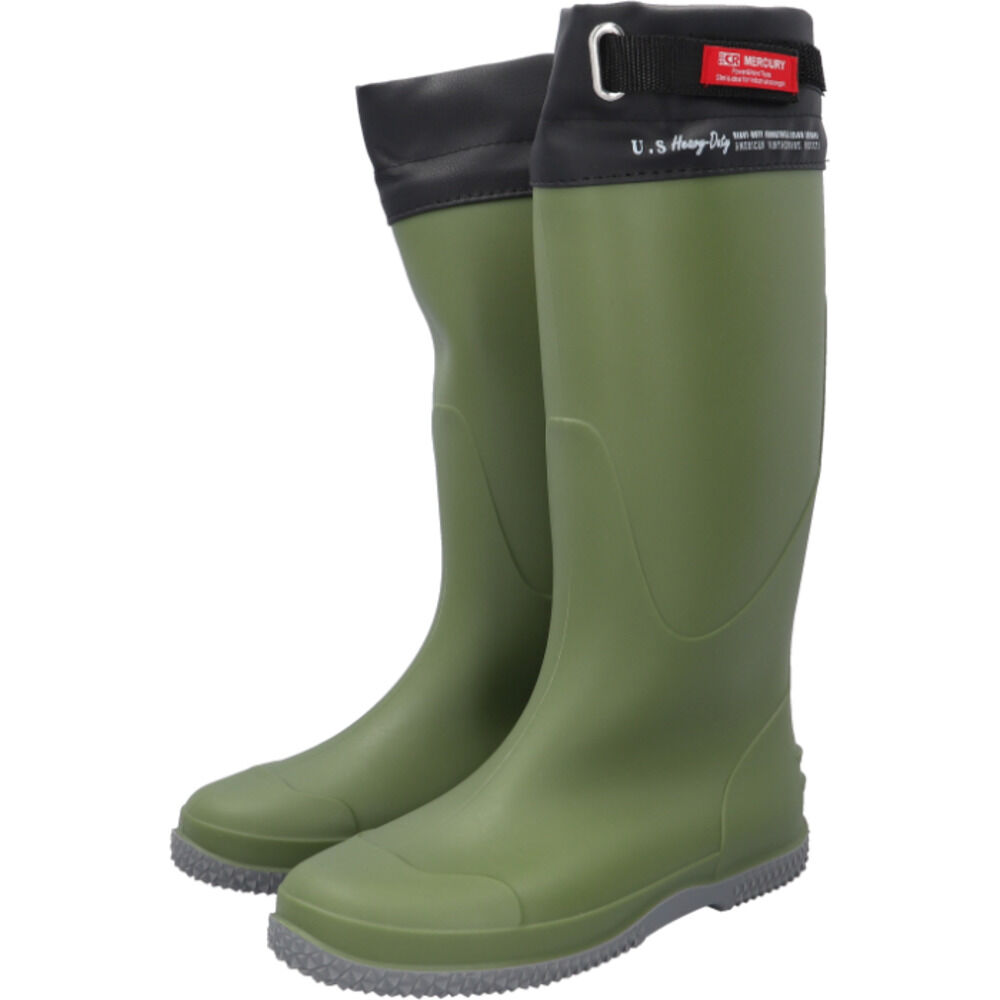 BACKYARD FAMILY「長くつ レディース 通販 MERCURY マーキュリー レインブーツ 作業ブーツ 農作業 土木作業」|レインシューズ|グリーン1