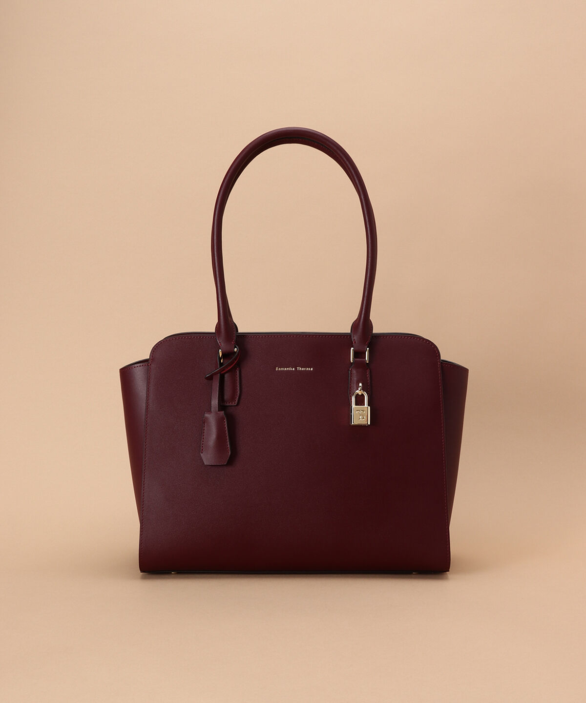 Samantha Thavasa「サマンサ スプリットミア 大サイズ」|トートバッグ|ワインレッド