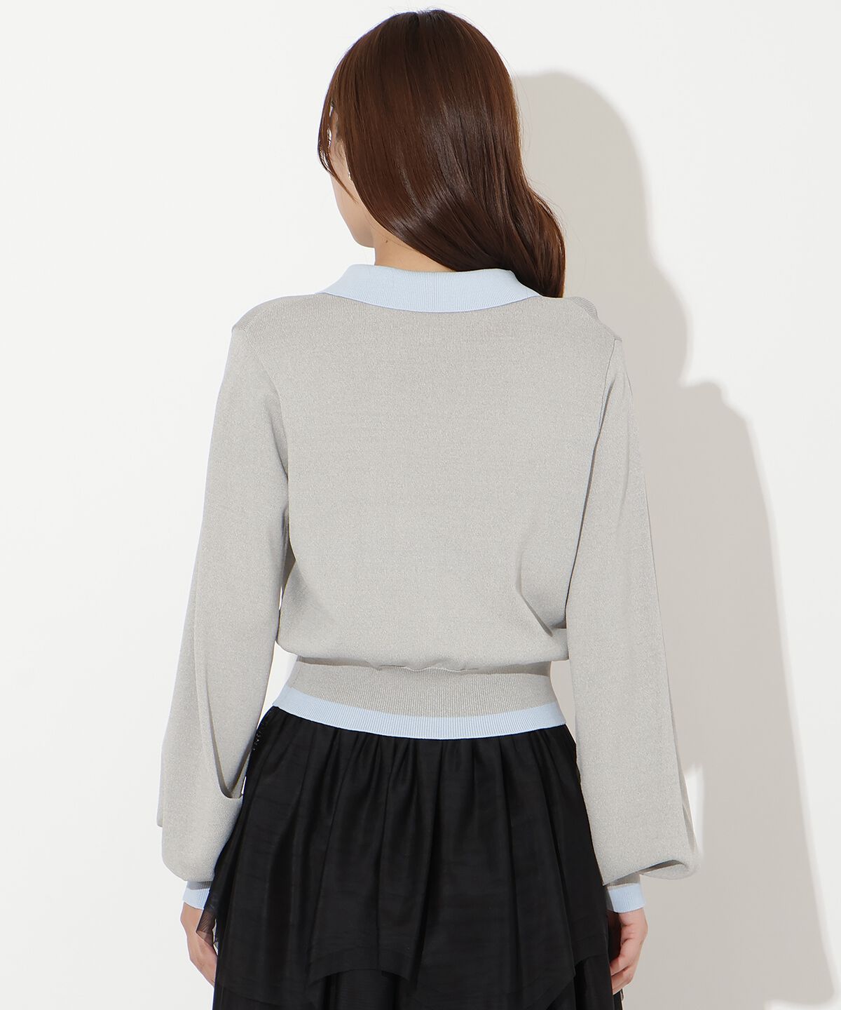 アンドクチュール「配色レイヤードライクニットカーディガン」|カーディガン|