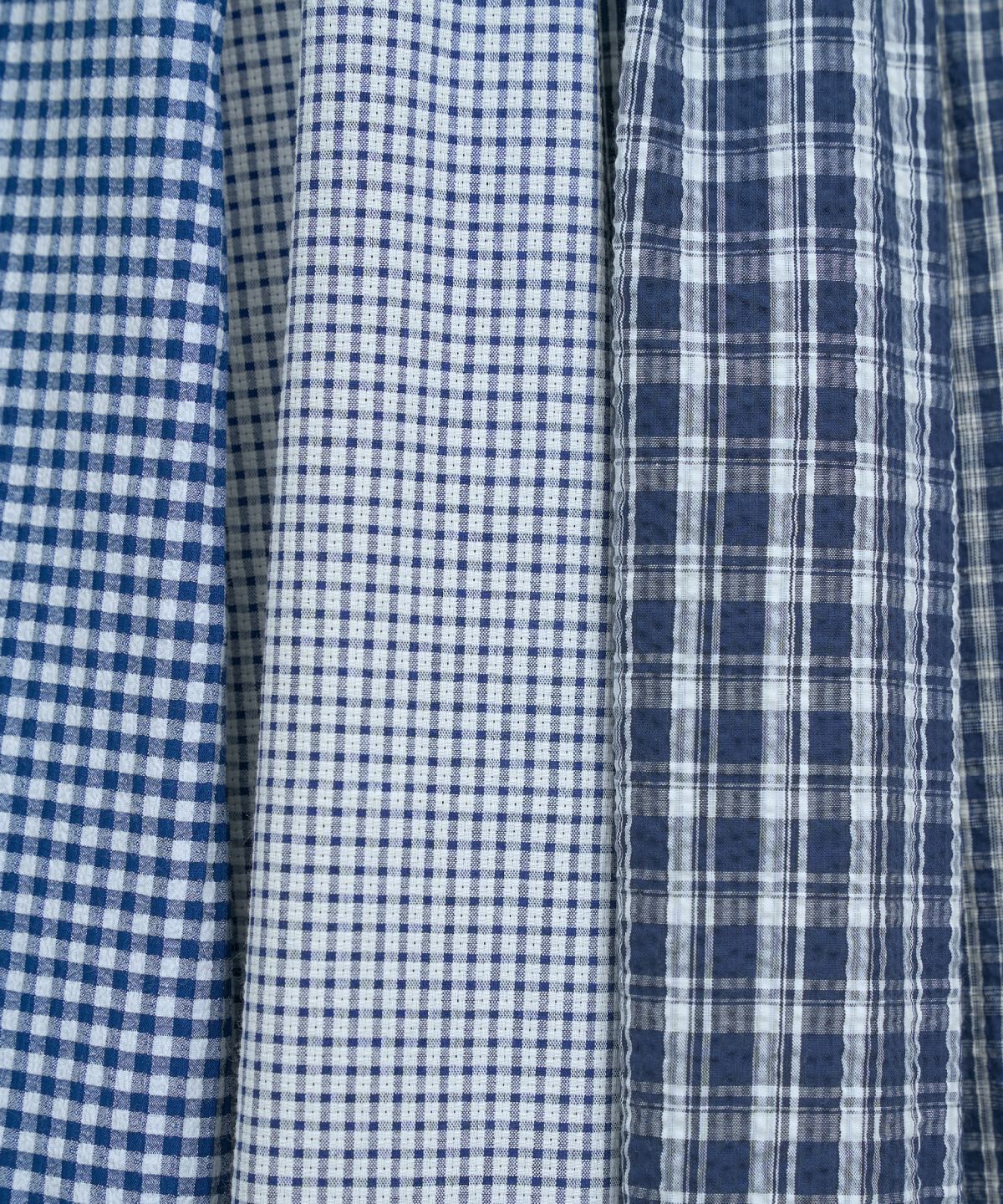 アンドクチュール「サッカーギンガム組み合わせスカート」|フレア|