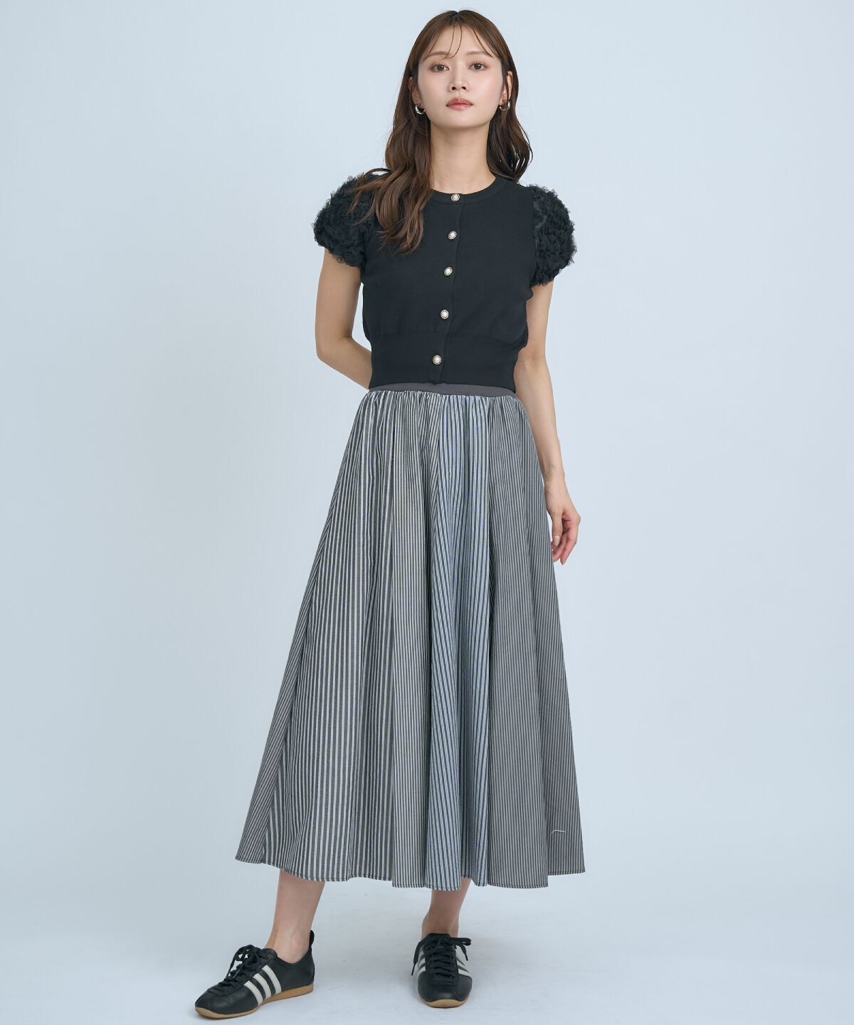 アンドクチュール「フラワーチュールスリーブカーディガン」|カーディガン|