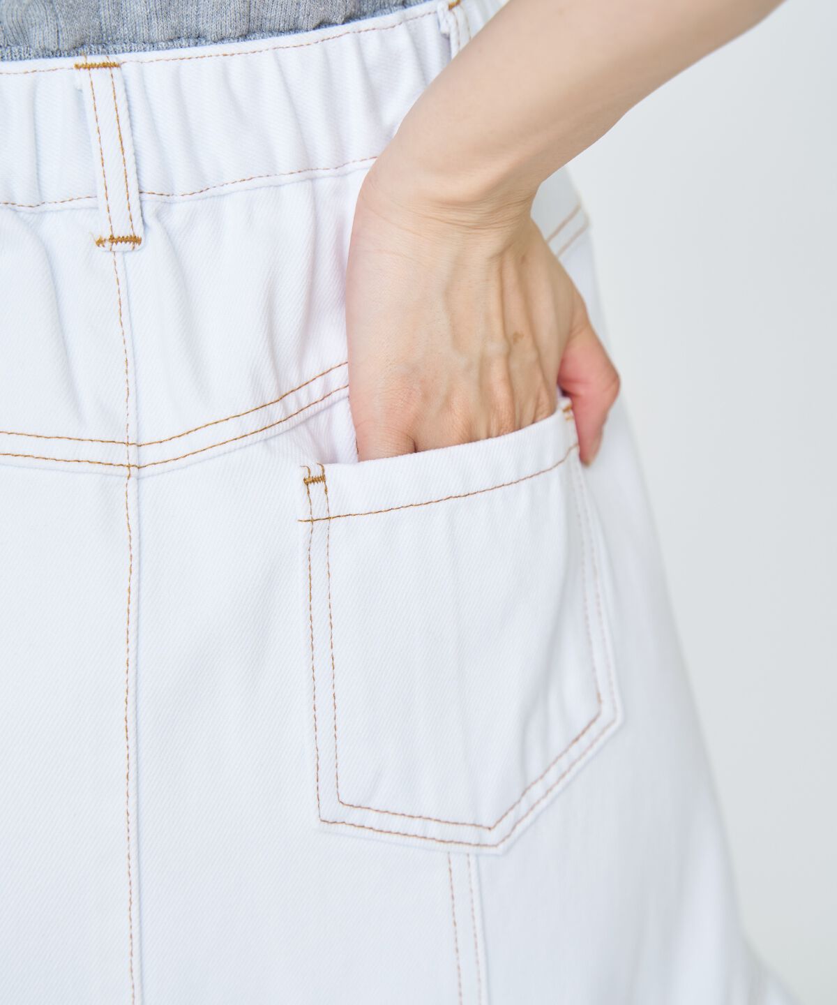 アンドクチュール「チュール切替デニムスカート」|スカート|