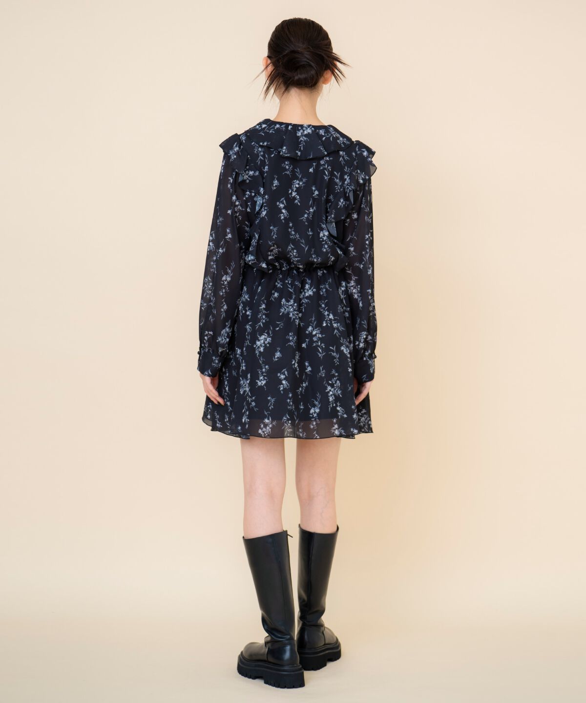 REDYAZEL「フローラルプリントシフォンミニワンピース」|ワンピース|