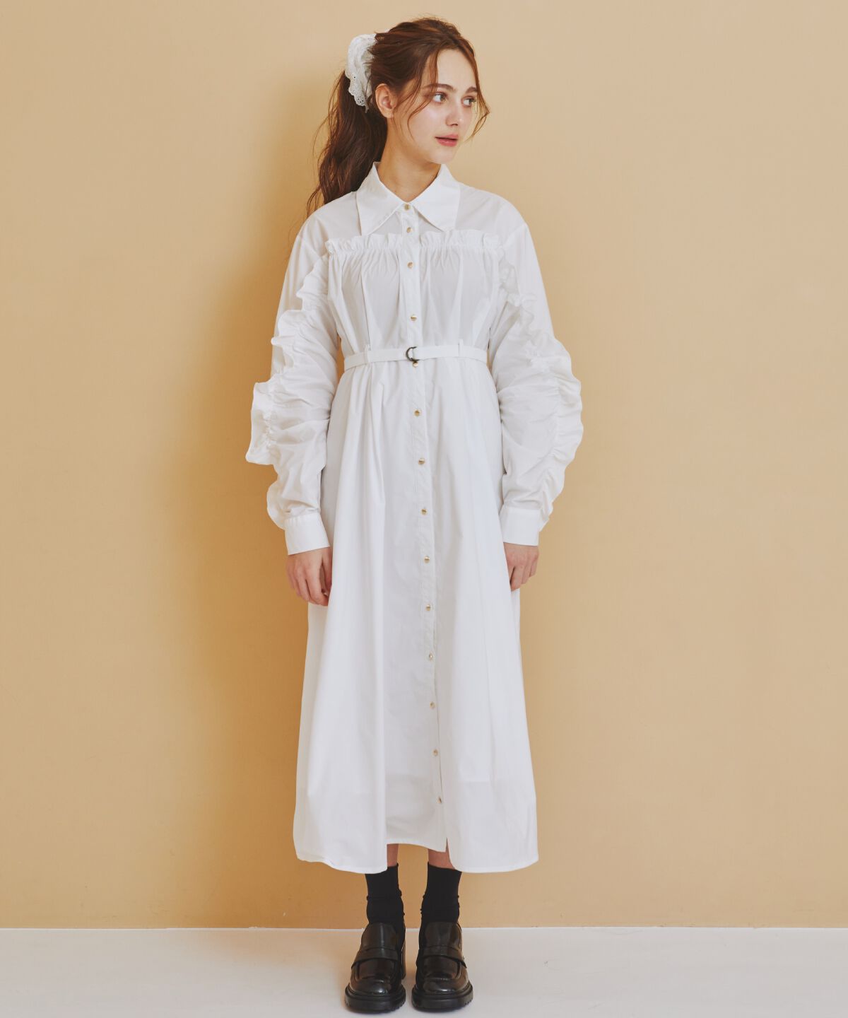 REDYAZEL「フリルシャツワンピース」|ワンピース|