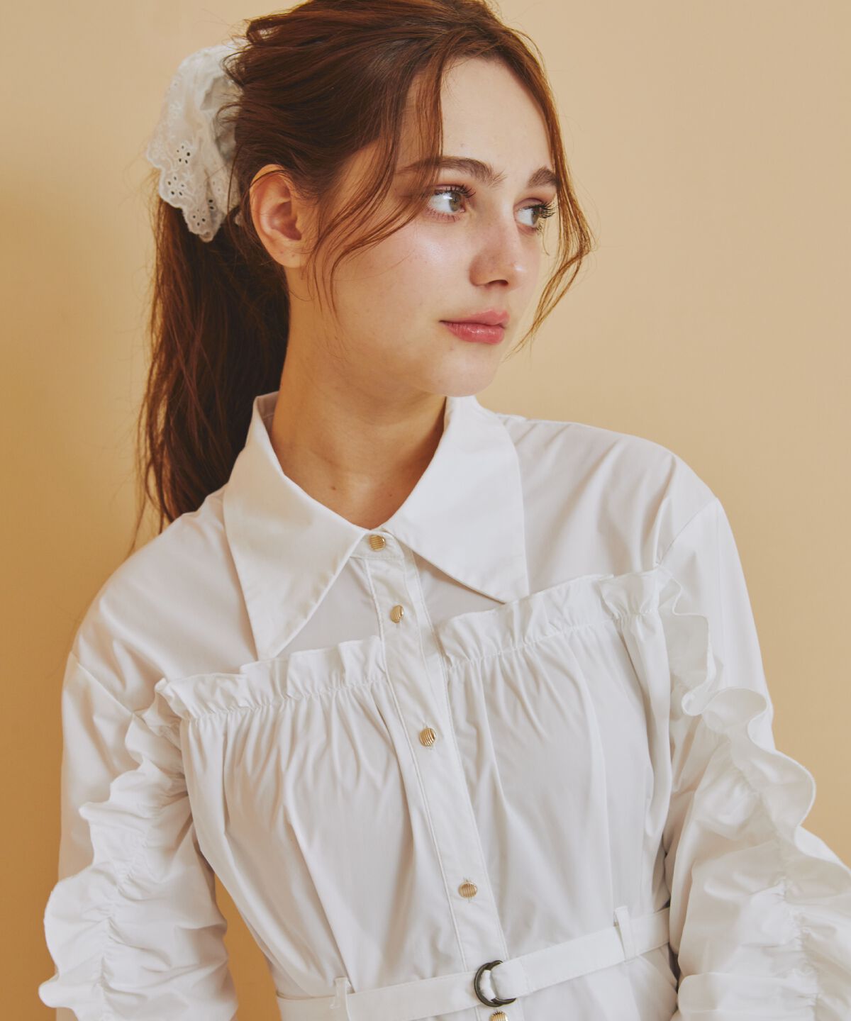 REDYAZEL「フリルシャツワンピース」|ワンピース|