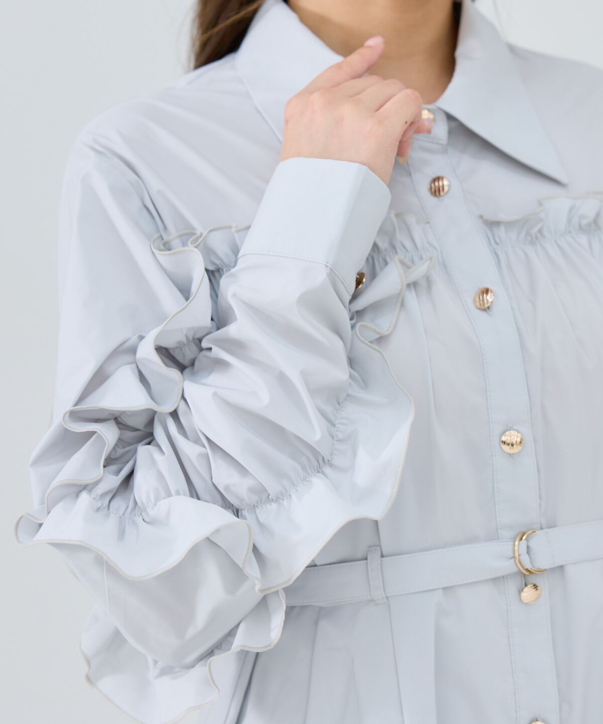 REDYAZEL「フリルシャツワンピース」|ワンピース|