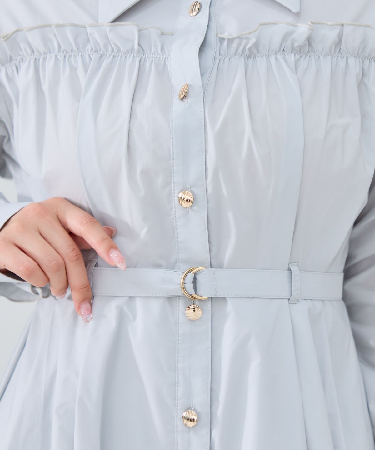 REDYAZEL「フリルシャツワンピース」|ワンピース|