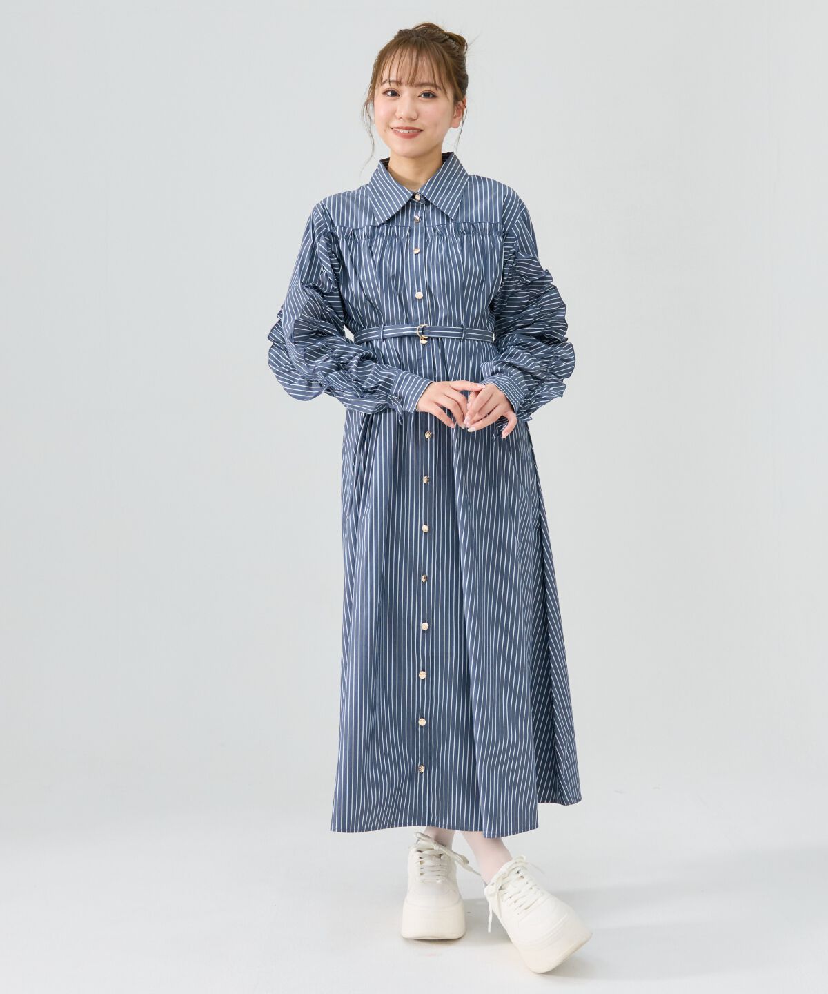 REDYAZEL「フリルシャツワンピース」|ワンピース|