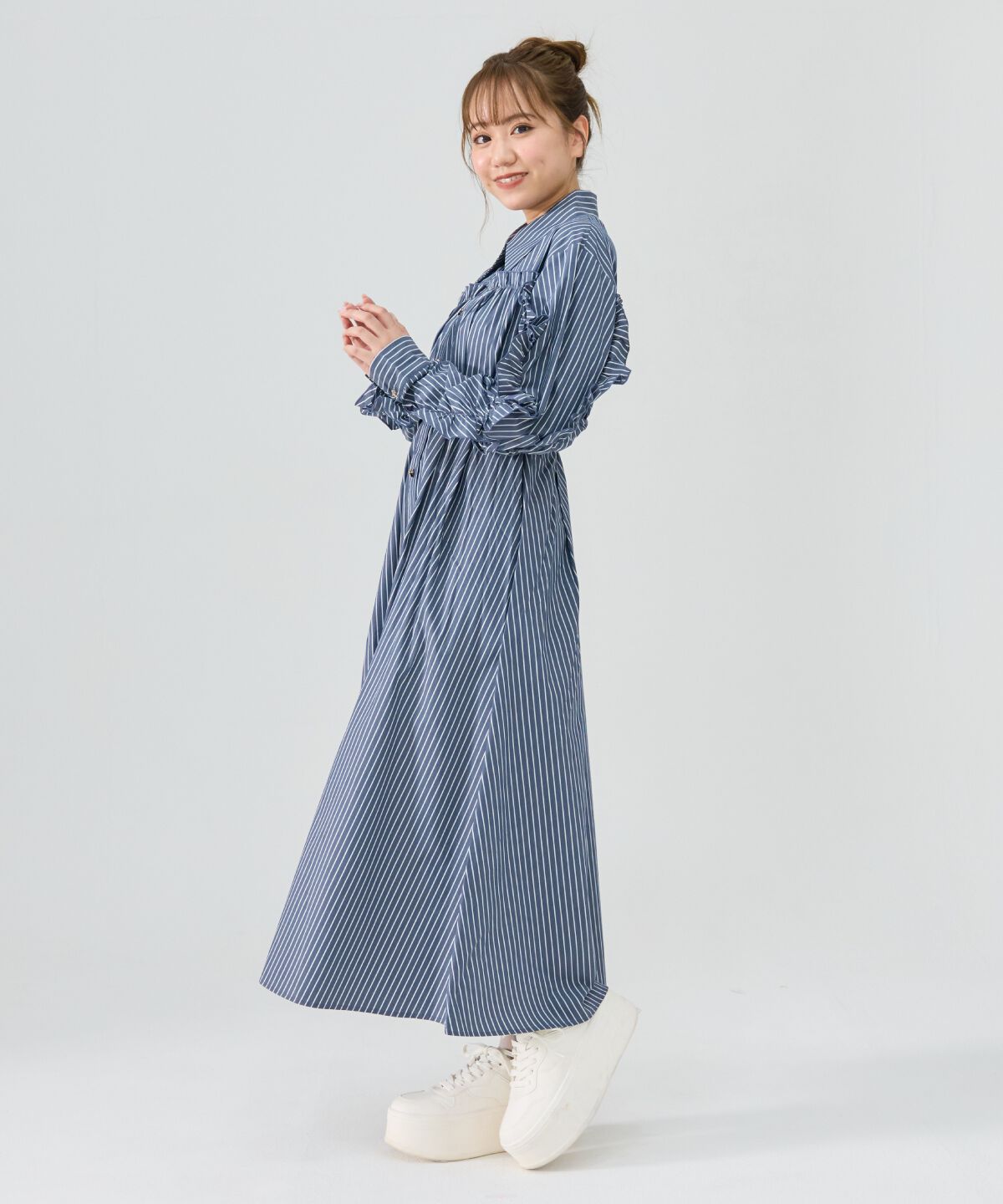 REDYAZEL「フリルシャツワンピース」|ワンピース|