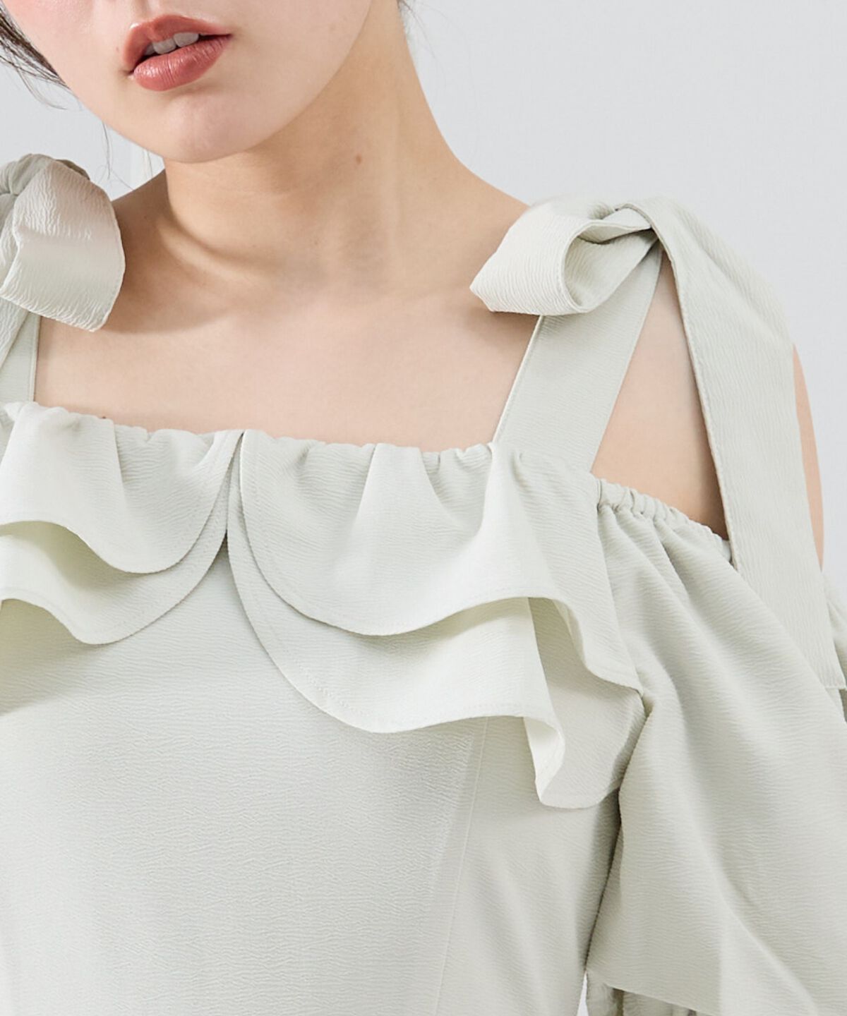 REDYAZEL「ショルダーリボンオフショルワンピース」|ワンピース|