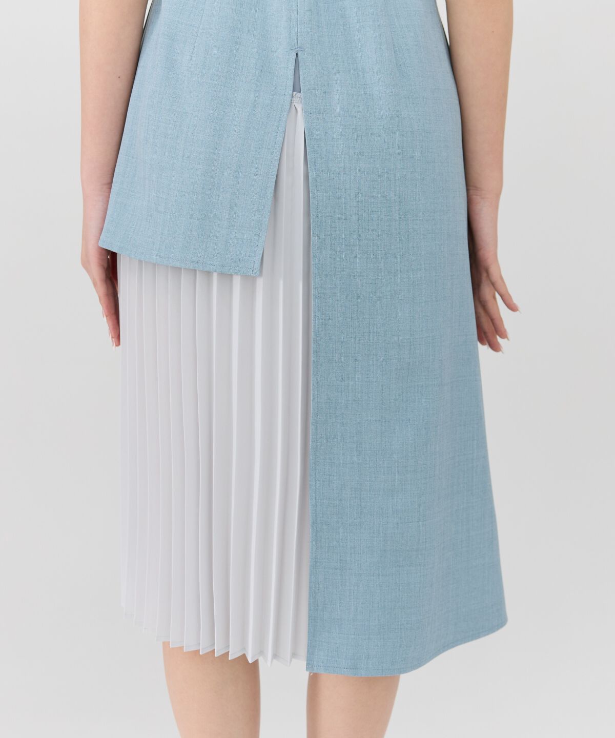 REDYAZEL「ノースリーブサイドプリーツワンピース」|ワンピース|