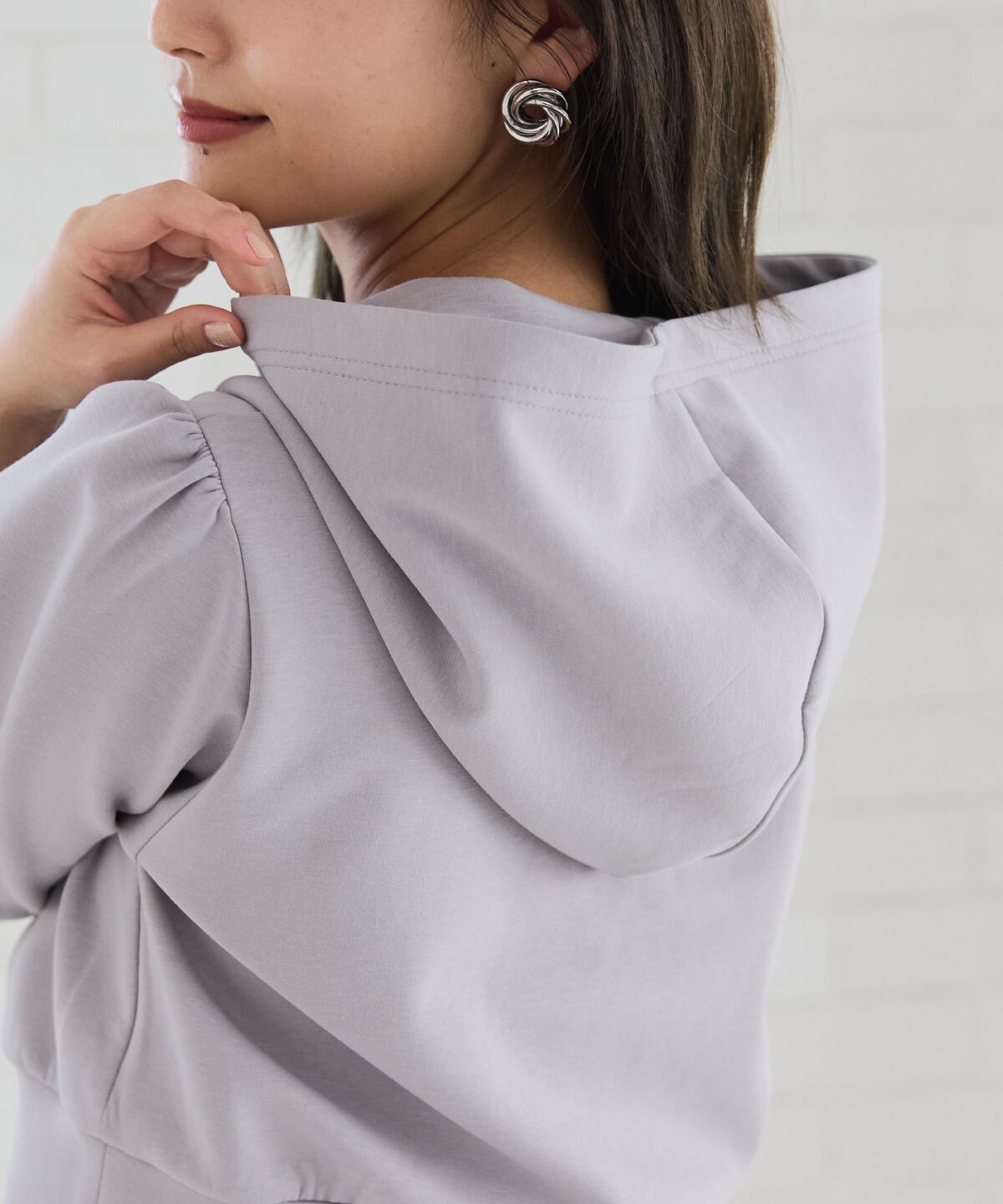 REDYAZEL「ハートボタンショートフーディー」|パーカー|