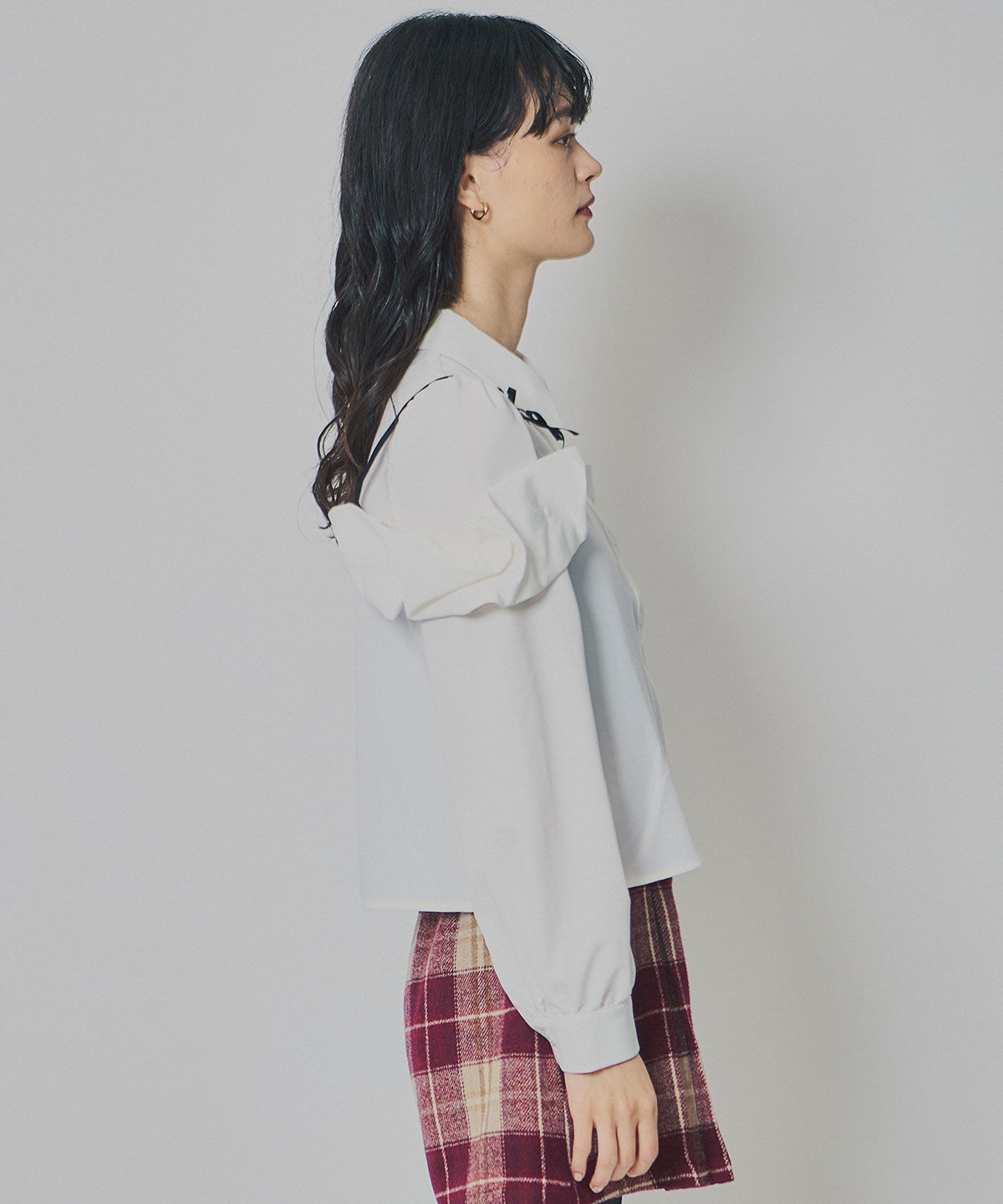 REDYAZEL「リボンフリルショルダーブラウス」|シャツ・ブラウス|