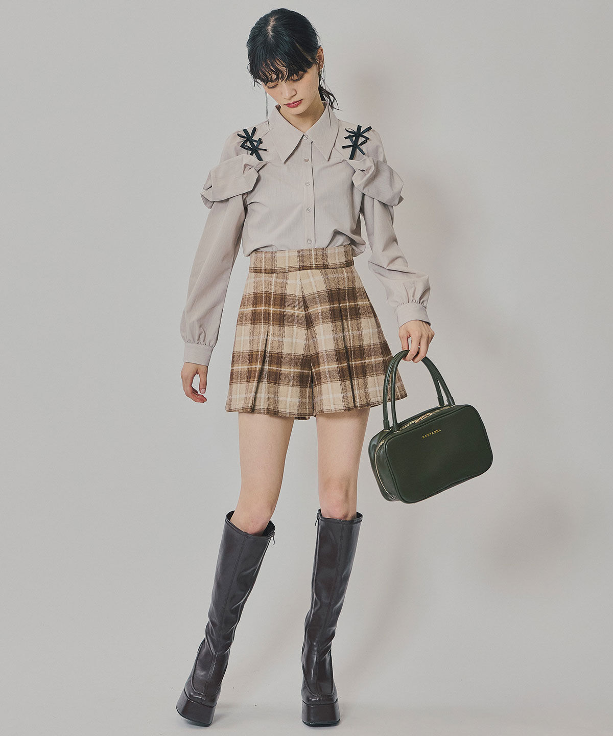 REDYAZEL「リボンフリルショルダーブラウス」|シャツ・ブラウス|