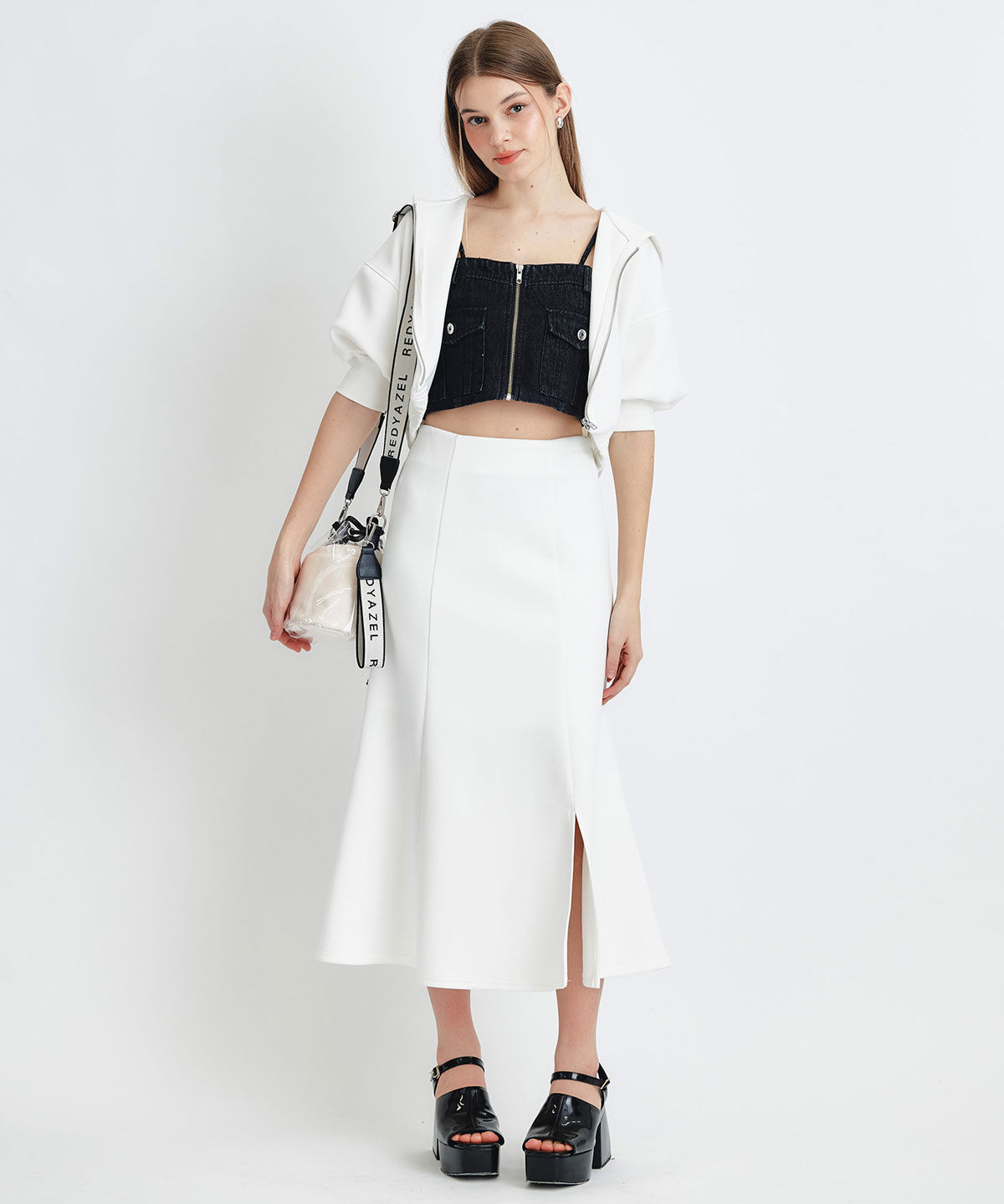 REDYAZEL「ダンボールZIPショートパーカー」|パーカー|