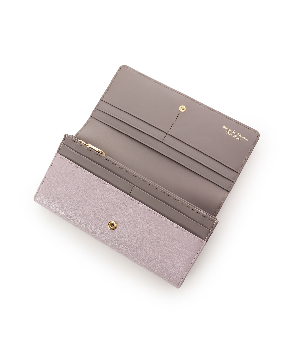 Samantha Thavasa Petit Choice「バイカラーフロントベルト 長財布」|財布|