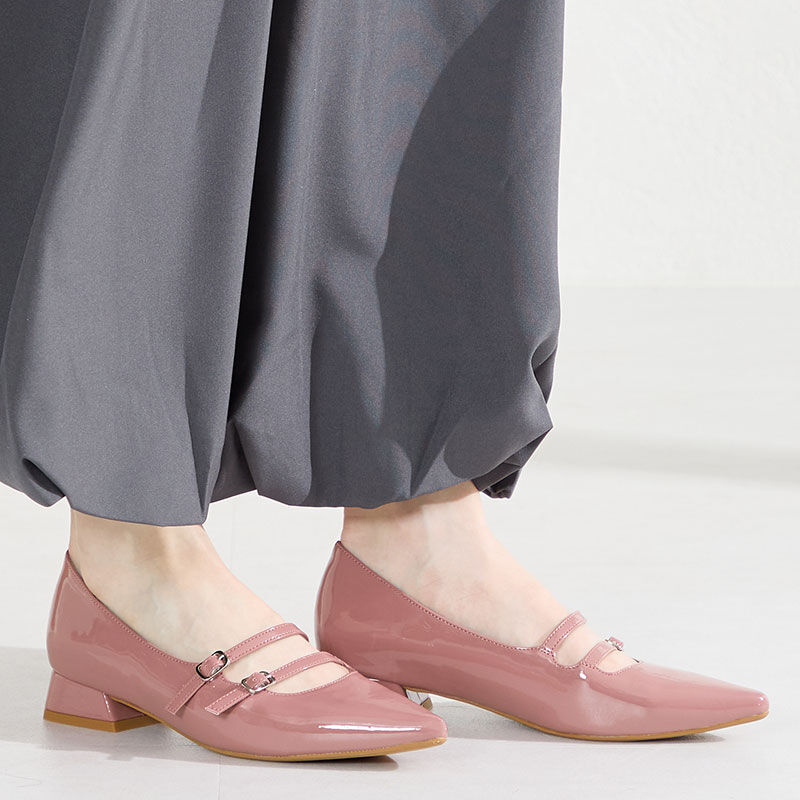 ORiental TRaffic「●2026春夏新作●ダブルストラップポインテッドトゥパンプス/61118」|パンプス|