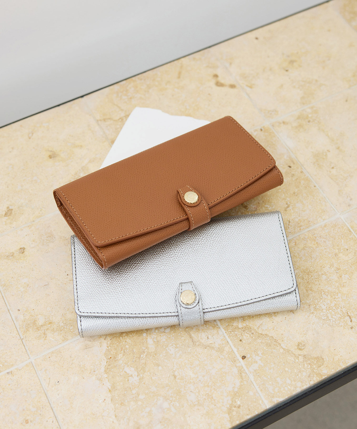 TOPKAPI 「COLORATO［コロラート］角シボ型押し・長財布」|財布|ブラウン