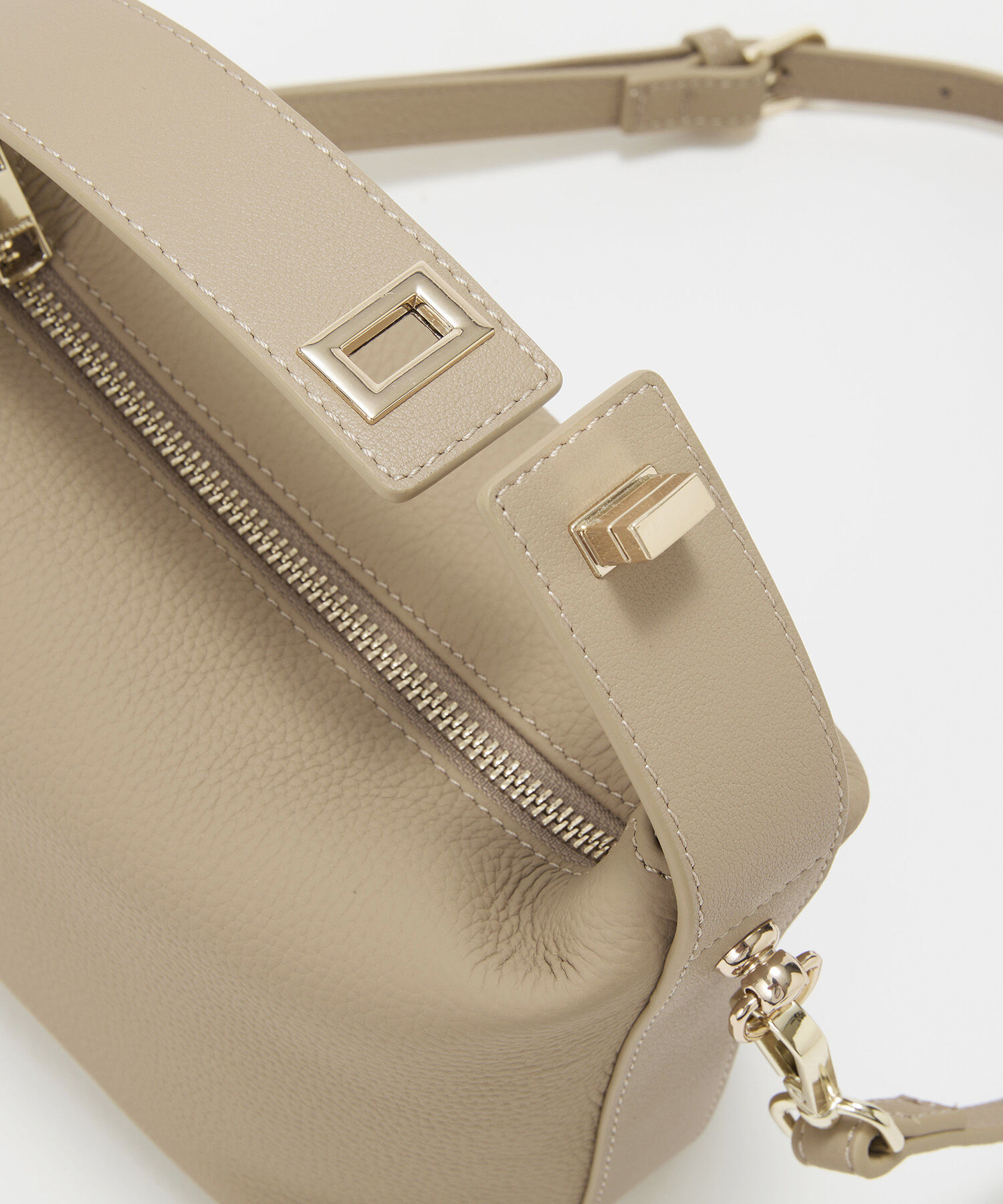 TOPKAPI TREASURE「【TREASURE TOPKAPI】シュリンクレザー ハンドルオープン ミニ ショルダーバッグ」|トートバッグ|