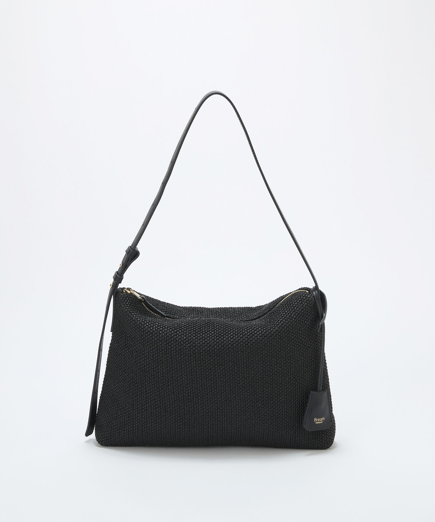 TOPKAPI BREATH「【Breath TOPKAPI】レザーコンビ 雑材風 シンプル ショルダーバッグ チャーム付き」|ショルダー・メッセンジャー|