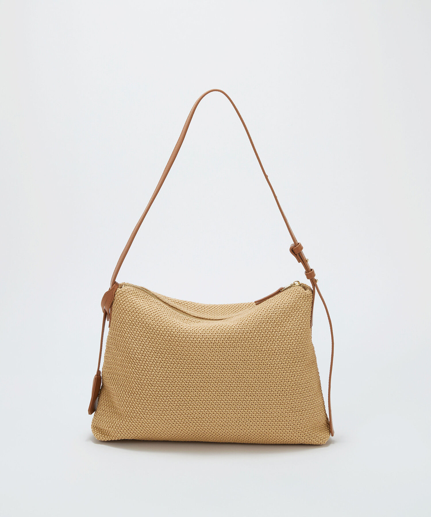 TOPKAPI BREATH「【Breath TOPKAPI】レザーコンビ 雑材風 シンプル ショルダーバッグ チャーム付き」|ショルダー・メッセンジャー|