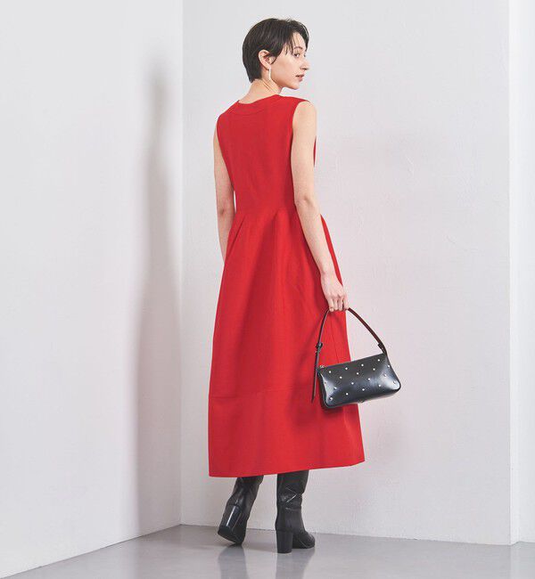 UNITED ARROWS「 コサージュ ニット ワンピース」|ワンピース|