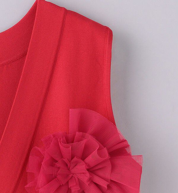 UNITED ARROWS「 コサージュ ニット ワンピース」|ワンピース|