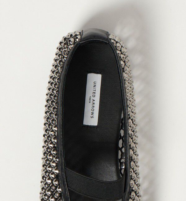 UNITED ARROWS「メッシュ ビジュー フラットシューズ」|パンプス|